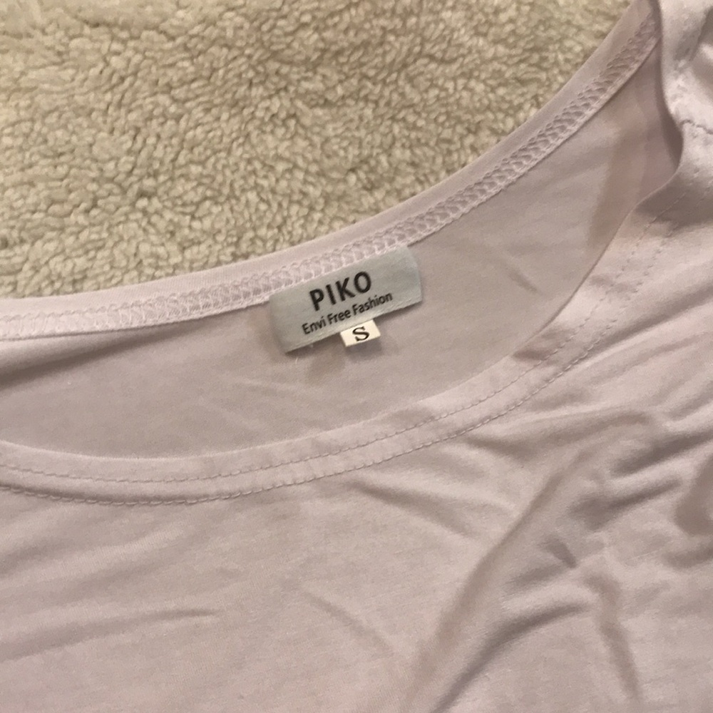 White piko top 3/4 sleeves - Picture 2 of 3